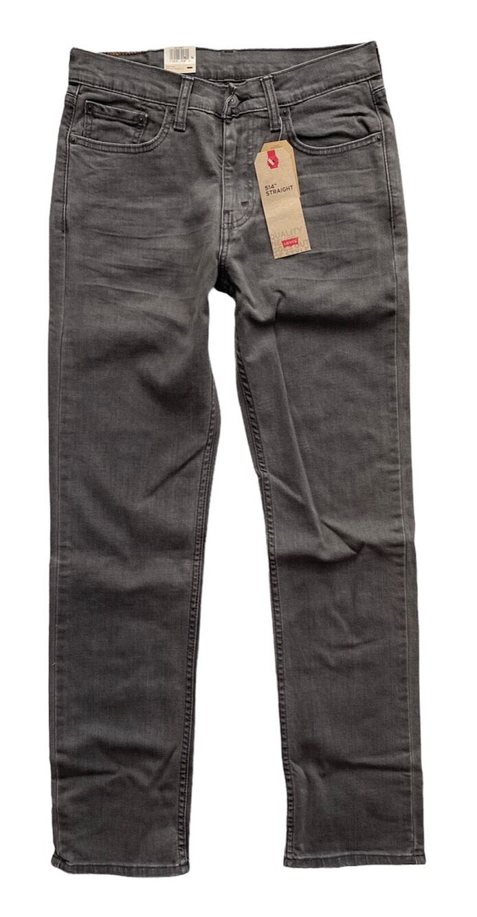 Levi's Levis Mens 514 Straight 005140807 Denim Gray Grey Wash Jeans 29 X 32